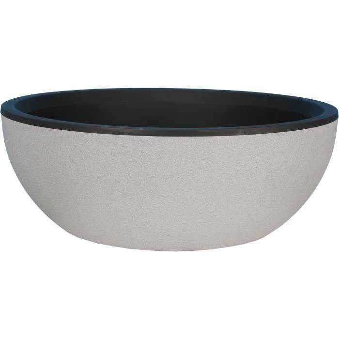 RIVIERA Bloempot Kom - D40 H15 cm - 12 L - Steen-0