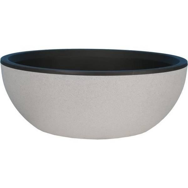 RIVIERA Bloempot Kom - D40 H15 cm - 12 L - Steen