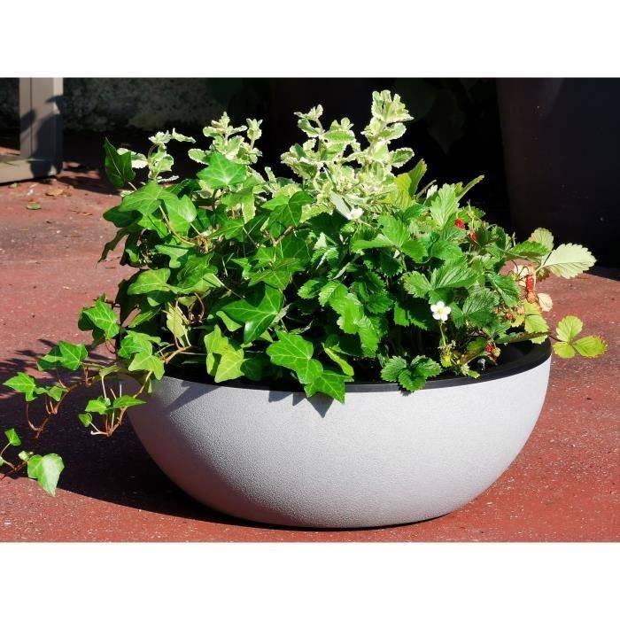 RIVIERA Bloempot Kom - D40 H15 cm - 12 L - Steen-1