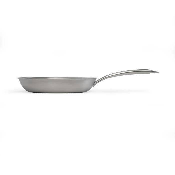 LIVOO MEP158 Koekenpan - 24 cm - Triply RVS - Geschikt voor alle kookplaten inclusief inductie - Gemaakt in Frankrijk-1