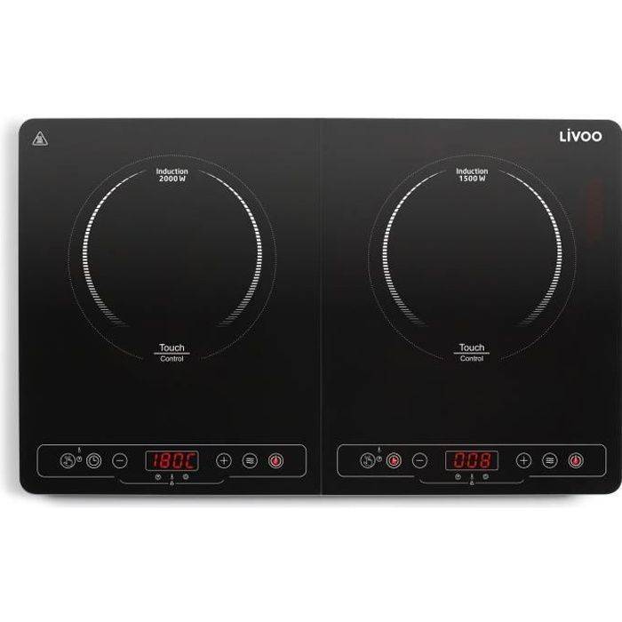 LIVOO Dubbele Inductiekookplaat - 22 cm - 60° tot 240° - DOC236 - Zwart-0