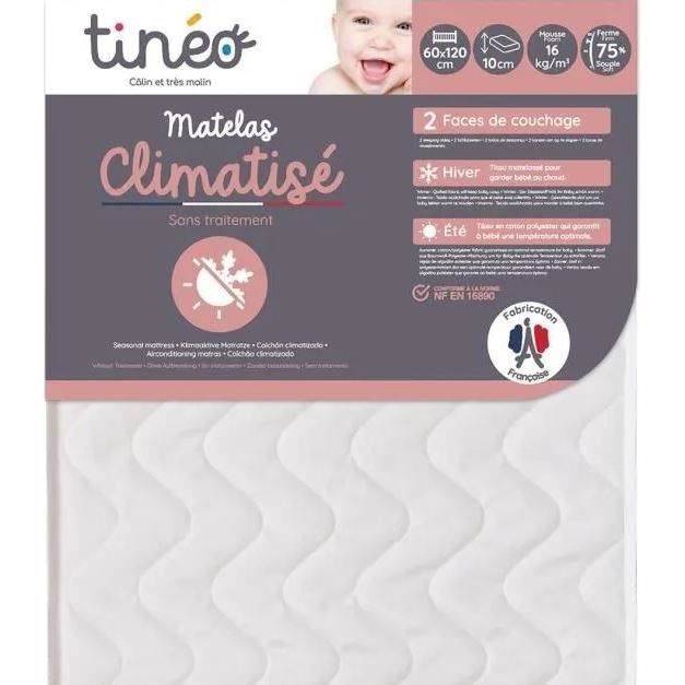 TINEO Airconditioned Baby Matras 60x120 cm - Comfortabel & Aanpasbaar-0