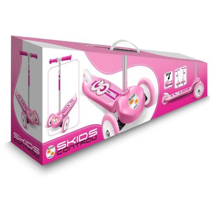 STAMP 3-Wiel Scooter - Skids Control - Roze-4