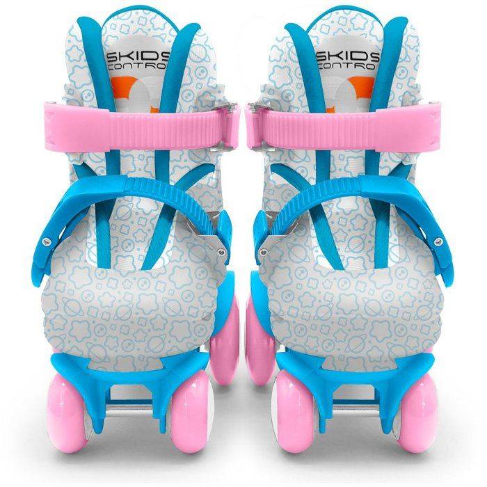 STAMP Verstelbare Skates - Skids Control Explore - 4 Wielen - Maat 23-26 - Roze-1