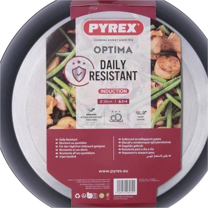 PYREX Diepe Koekenpan - Gesmeed Aluminium - Antiaanbaklaag - 28 cm - PFAS-vrij-1