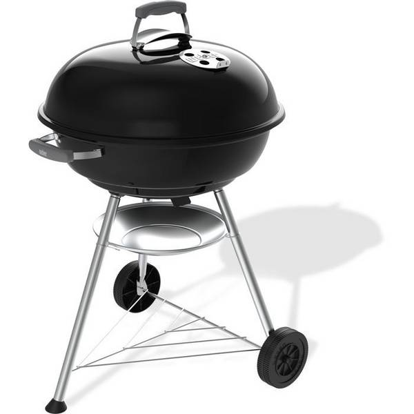 Weber Compact Kettle Houtskoolbarbecue - 57 cm - Geëmailleerd Staal - 9 Personen - Zwart