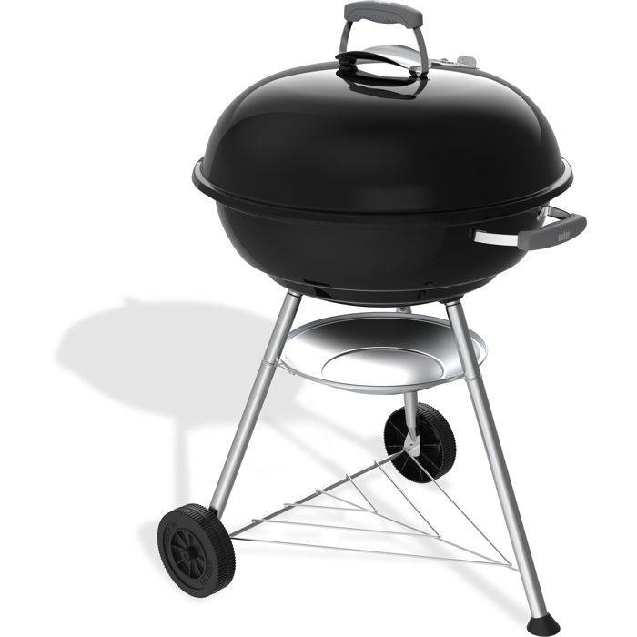 Weber Compact Kettle Houtskoolbarbecue - 57 cm - Geëmailleerd Staal - 9 Personen - Zwart-2