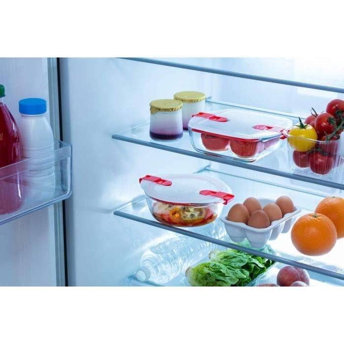 PYREX Rechthoekige Container met Deksel - 25 x 22 cm - 2,2 L - Koken & Verwarmen - Borosilicaatglas-4