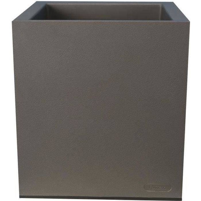 RIVIERA Bloempot - Plastic - 29,5 x 29,5 x H 33,5 cm - 14 L - Grijs-0