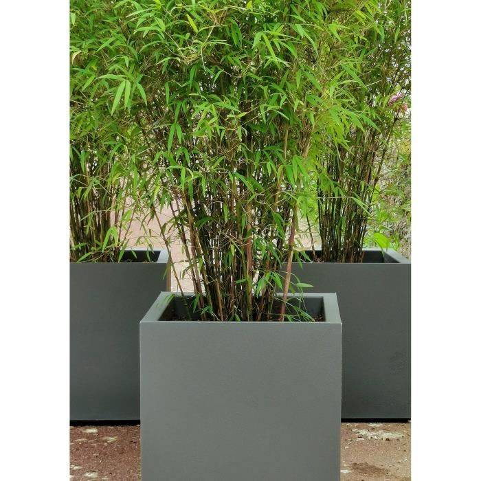 RIVIERA Bloempot - Plastic - 29,5 x 29,5 x H 33,5 cm - 14 L - Grijs-2
