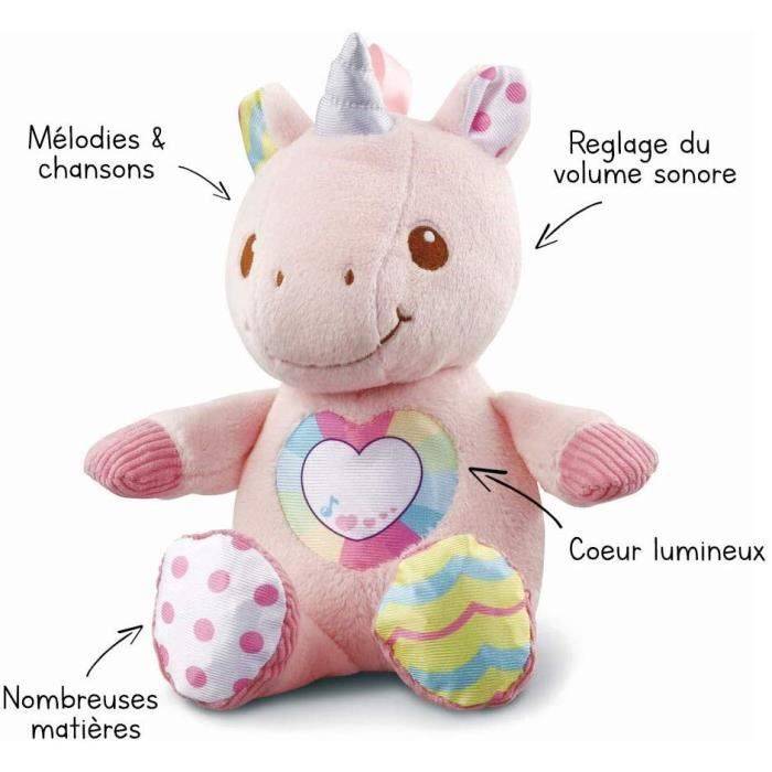 VTECH Maé, Mijn Knuffel Eenhoorn - Muzikaal Pluche Speelgoed - 0-36 Maanden - Roze-4