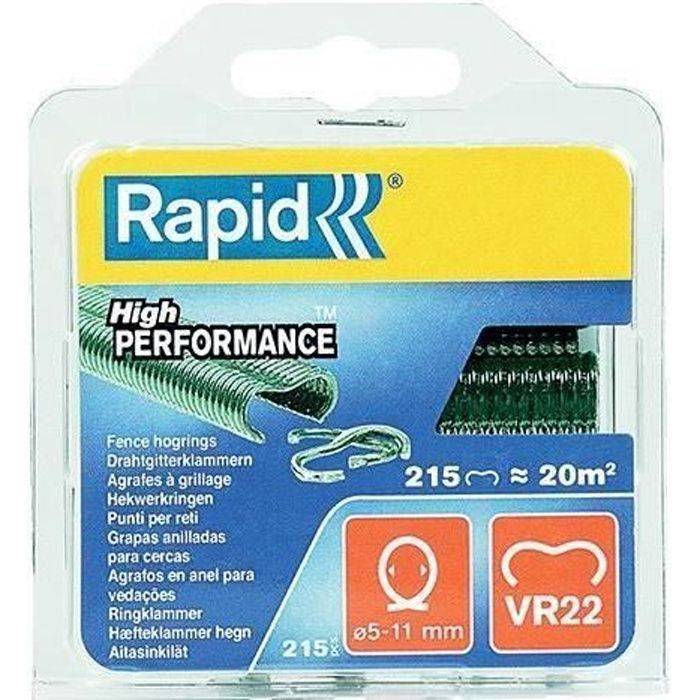 RAPID VR22 Groene Hek Nieten met Plastic Coating, Verpakking van 215-0