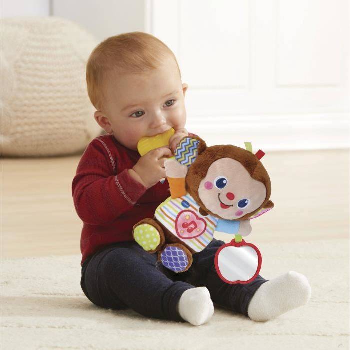 VTECH BABY Vroeg Leren Speelgoed - Noah, Kleine Activiteit Aap Rammelaar voor 3-36 Maanden-1