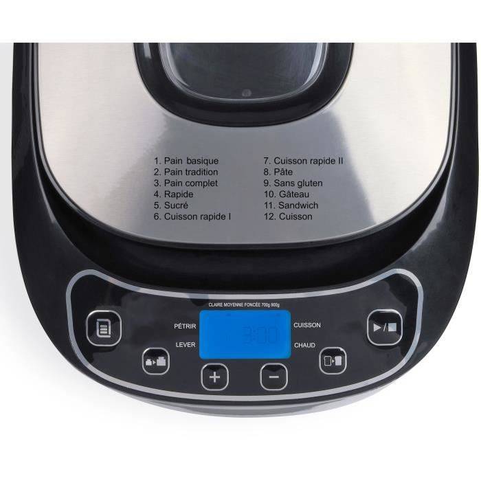 LIVOO Broodmachine - DOP218 - 550W - 12 Programma's - Verwijderbare Aluminium Pan-4