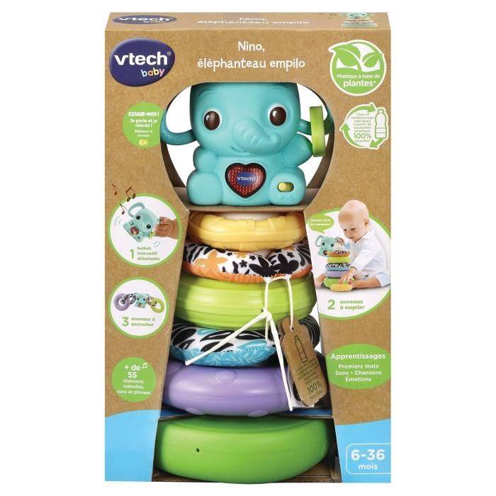 VTECH BABY - Play Green - Nino Stapeltoren 3 in 1 - Biologisch Afgeleid Plastic-2