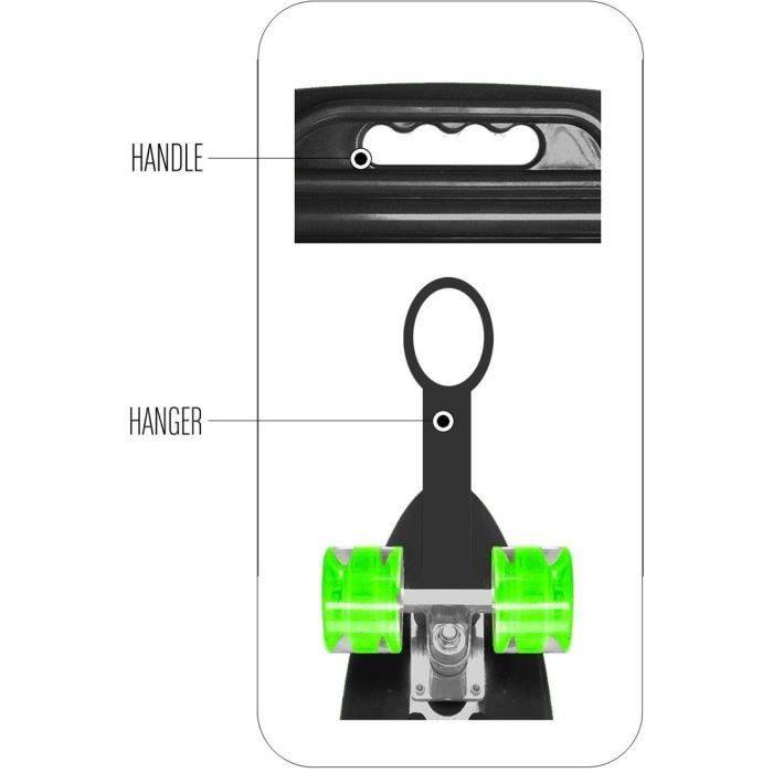 STAMP Skateboard 24 x 7 SKIDS CONTROL - Handvat en Verlichte Wielen-3