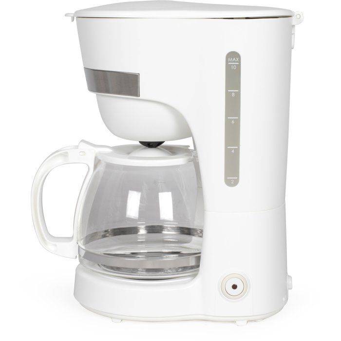 LIVOO Elektrisch Koffiezetapparaat, 750 W, 1,25 L, 10-12 Kopjes, Wit, DOD200W-0