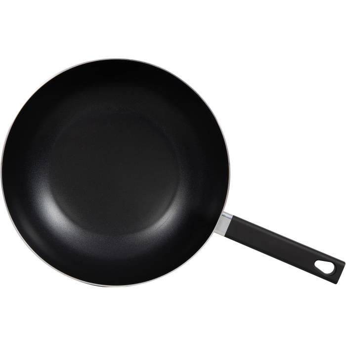 LIVOO Wok - MEP156R - 32 cm - Antiaanbaklaag, PFOA en PFOS Vrij - Siliconen Handvat - Geschikt voor Alle Kookplaten, Inc-2