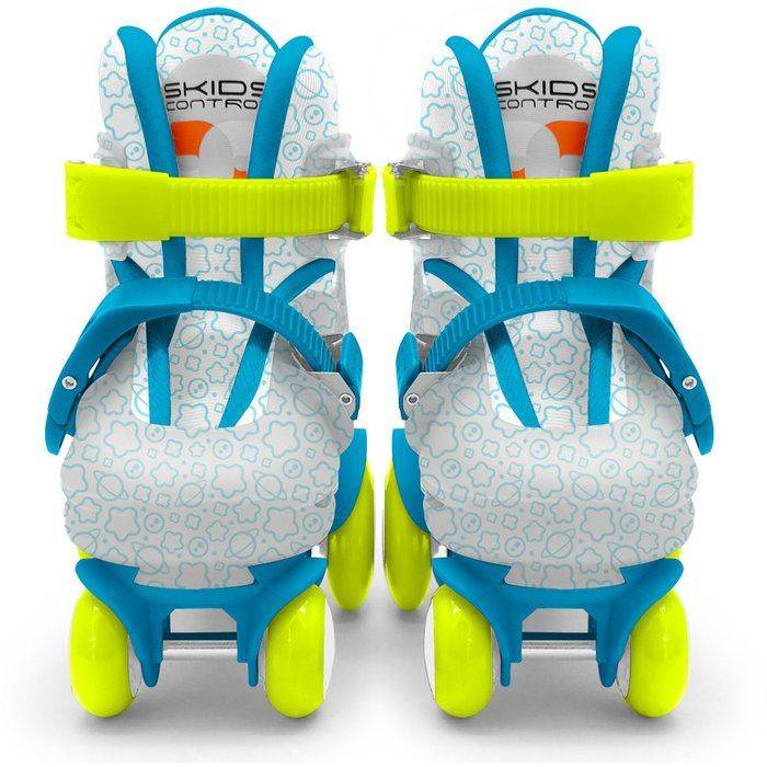 STAMP Verstelbare Skates - Maat 23-26 - Blauw - 4 Wielen-1
