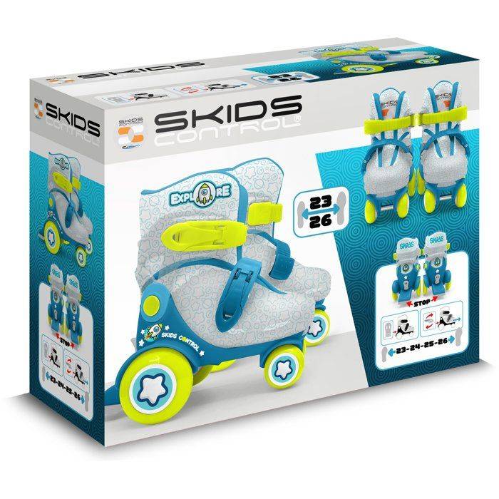 STAMP Verstelbare Skates - Maat 23-26 - Blauw - 4 Wielen-3
