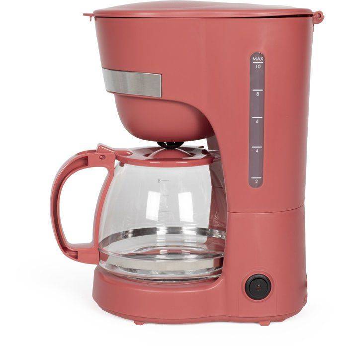 LIVOO Elektrisch Koffiezetapparaat, 750 W, 1,25 L, 10-12 Kopjes, Chili Rood, DOD200RC-3
