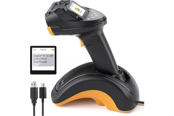 Inateck barcodescanner Pro8 Zwart met dataoverdrachtstation