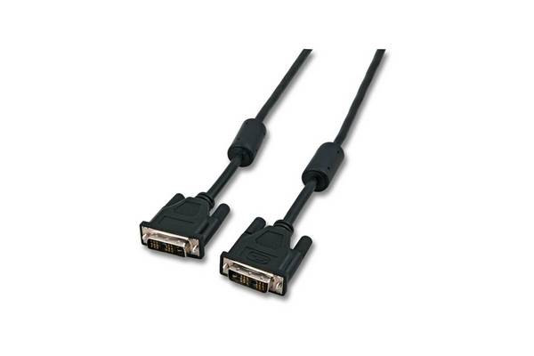 EFB DVI-D SingleLink, 2x DVI-D 18+1, St.-St., AWG 30,3m, zwart