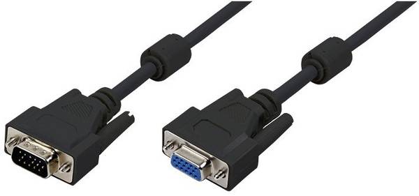 LOGON HD DSUB 15-pins mannelijk/vrouwelijk, 15 meter, ferrietkern