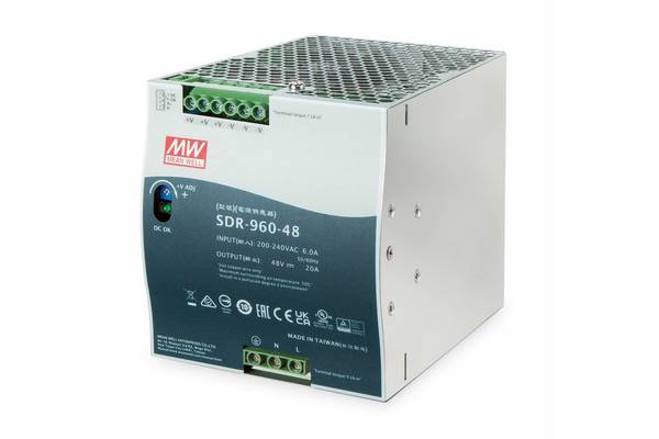 PLANET PWR-960-48 48V, 960W DIN-rail voeding (SDR-960-48, instelbare 48-56V DC-uitgang, 180~264V AC-ingang) (PWR-960-48)