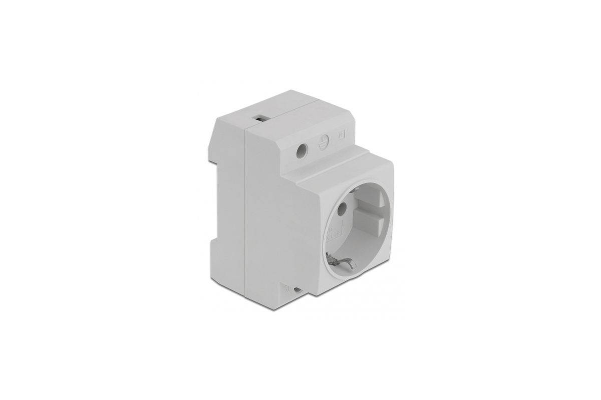 Delock Power Socket with a Side Grounding Contact for DIN Rail-0