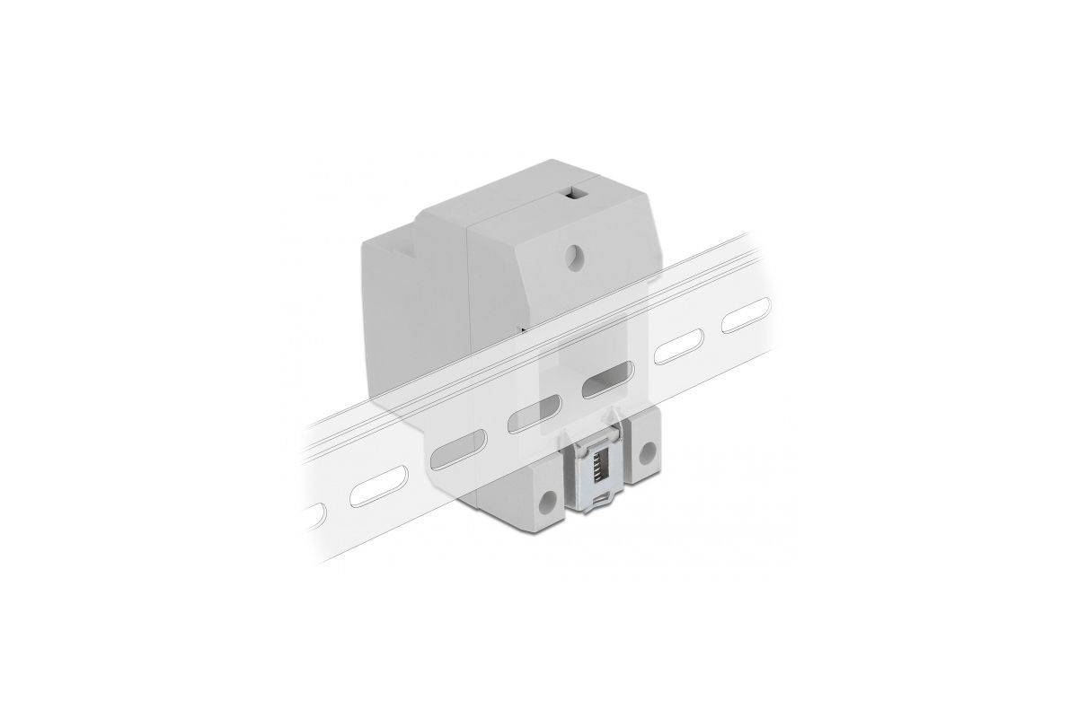 Delock Power Socket with a Side Grounding Contact for DIN Rail-1