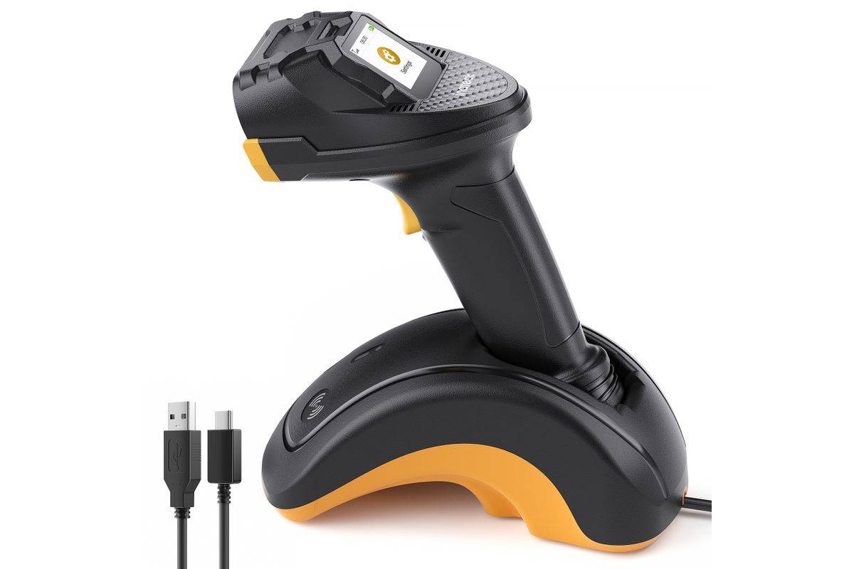 Inateck PRO 8 draagbare burgercodelezer 1D/2D CCD/CMOS geel, zwart-0