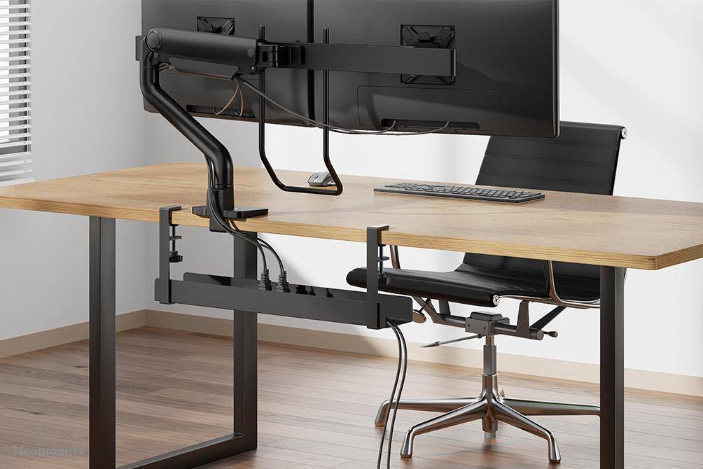 Symboolafbeelding voor Neomounts ADS07-121BL, Kabelgoot voor tafel, Breedte 60 cm, Max. 5 kg, Klembevestiging, Universeel, -Zwart, Kabelgoot vo