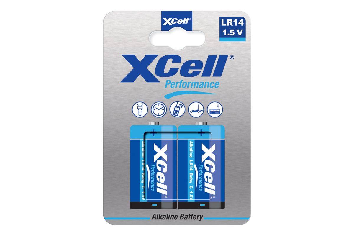 XCell 115355 draagbare batterij, wegwerpbare alkaline C-batterij-0