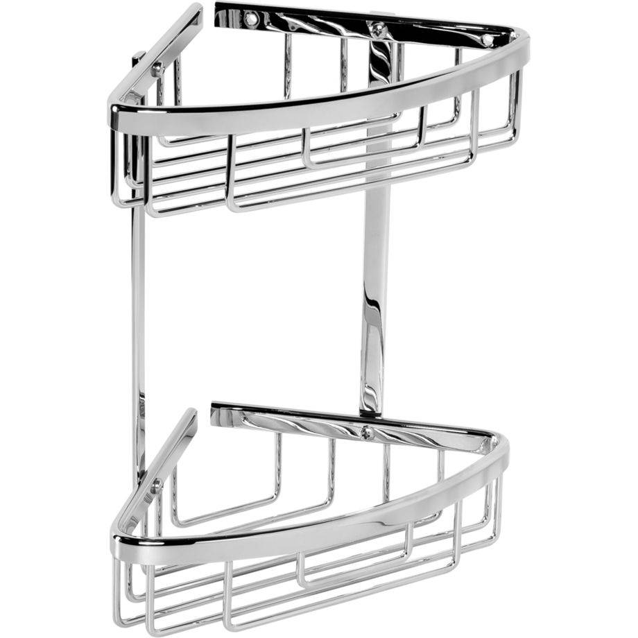 Tesa Aluxx Bathroom Corner Shelf 40205 chrome incl. adhesive mnt.-1