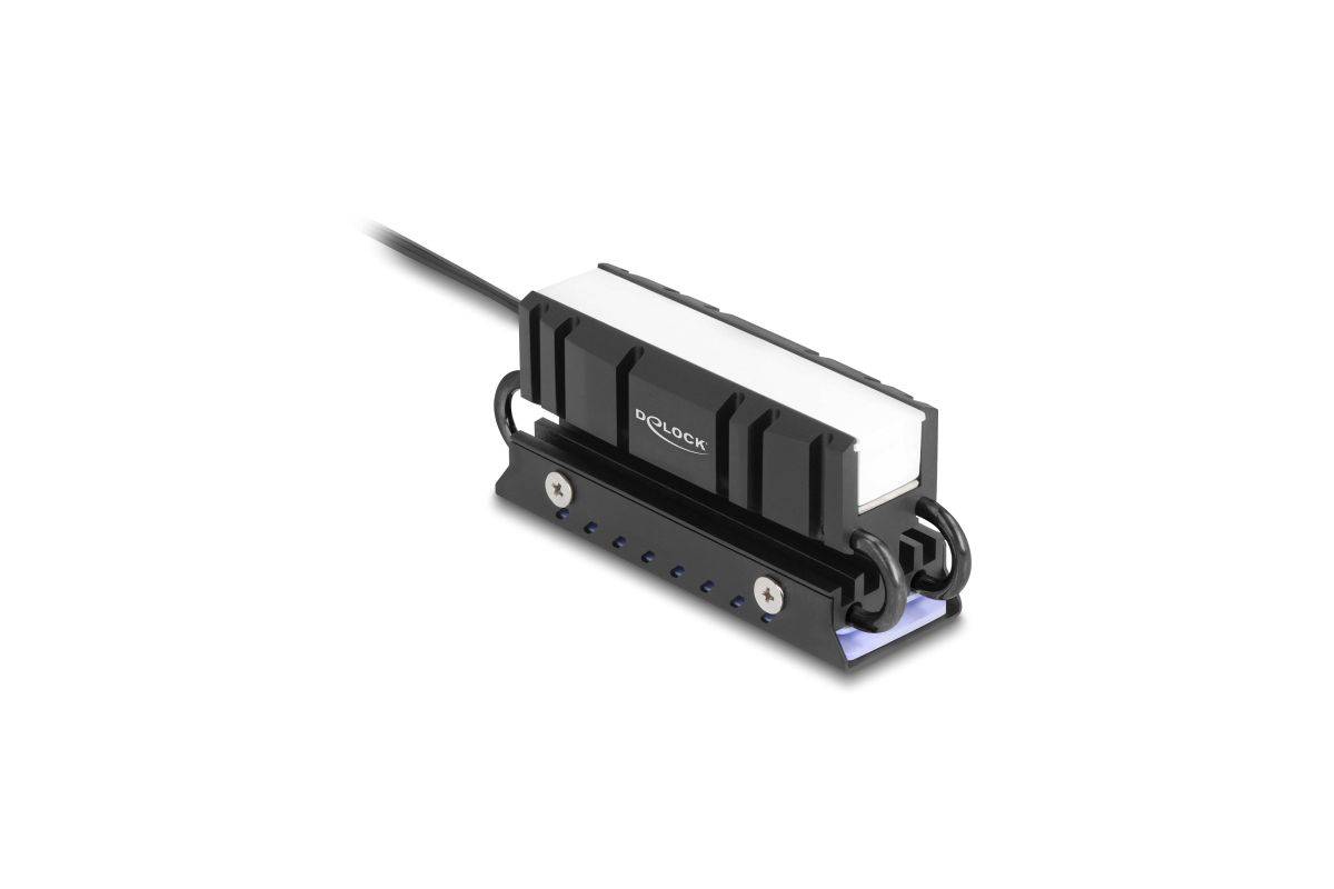 Delock M.2 Heat sink for SSD 2280 with RGB LED illumination-1