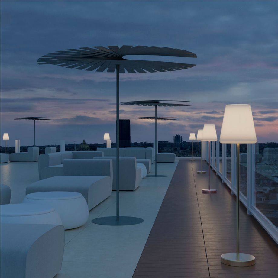 New Garden Lola Slim 120 LED vloerlamp in messing-1