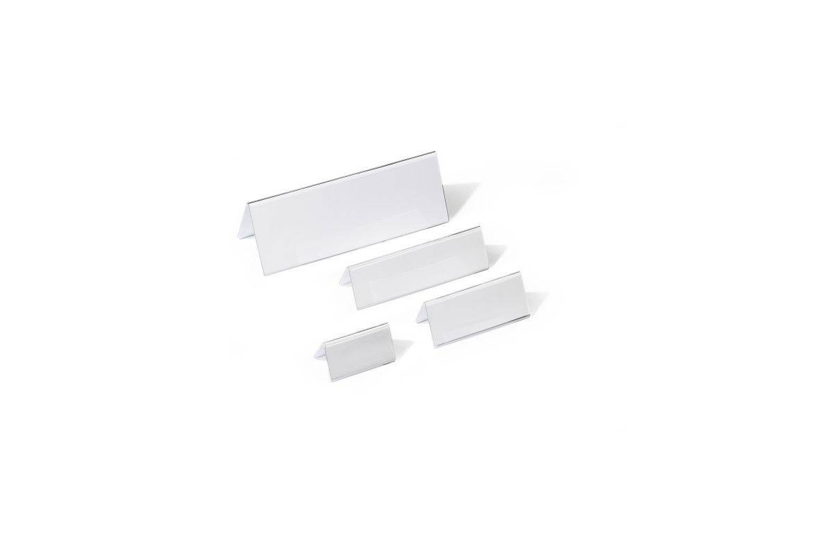 Duurzaam tafelnaamplaatje 105/210x297mm transparant, verpakking van 10 stuks-1