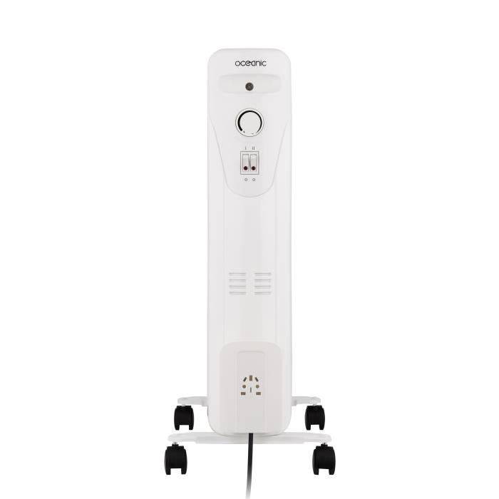 OCEANIC Elektrische Oliegevulde Radiator - 2000 Watt - 3 Vermogeninstellingen - 9 Elementen - Draagbaar - Wit-2