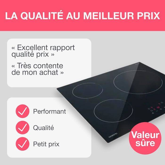OCEANIC Inductiekookplaat - OCEATI3Z7B - 3 Kookzones - 5500W 3-burner-1