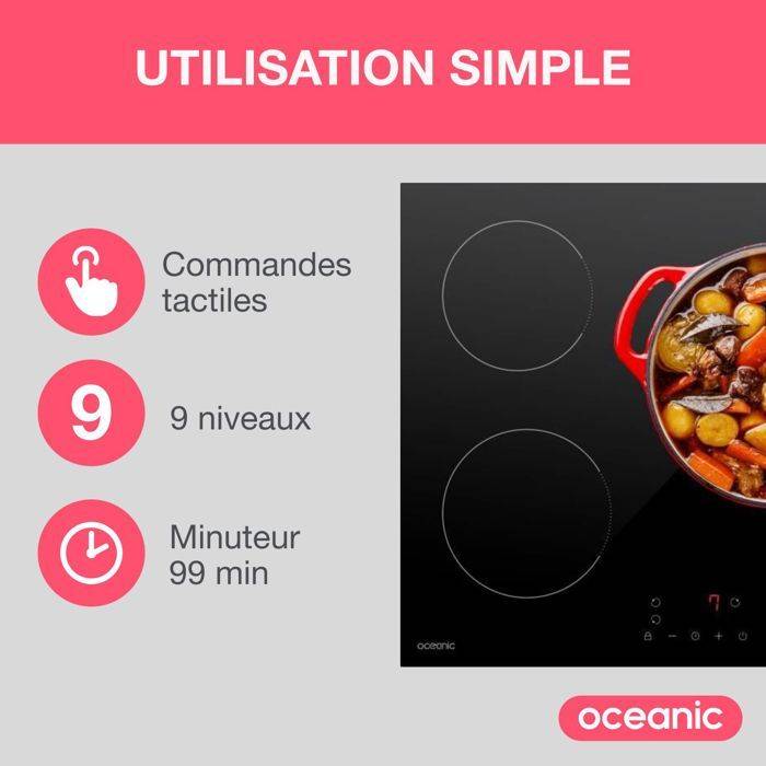 OCEANIC Inductiekookplaat - OCEATI3Z7B - 3 Kookzones - 5500W 3-burner-2