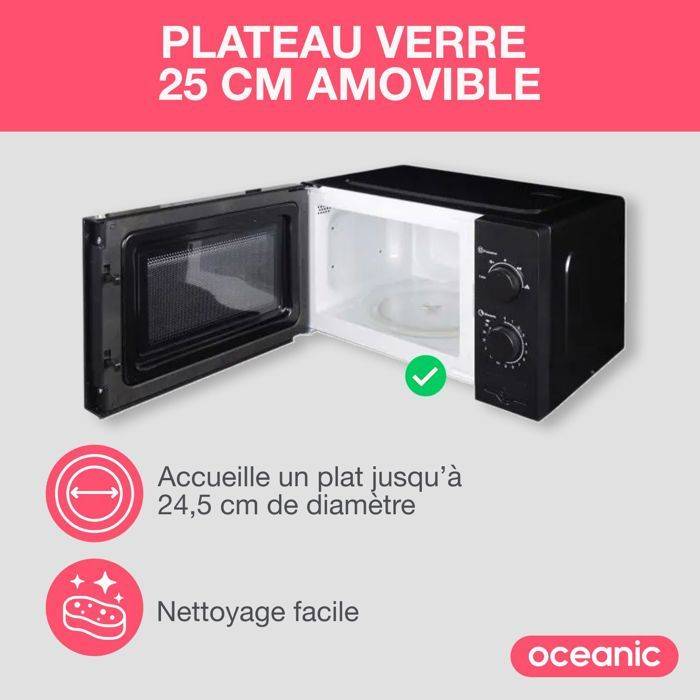 OCEANIC Magnetron MO20B11 - 20 L - 700W - Zwart - 45,4 x 26,1 x 32,6 cm H26 P32-4