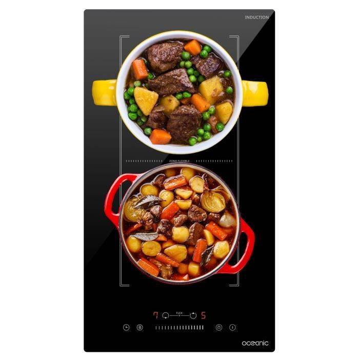 OCEANIC Inductiekookplaat - OCEATI2Z2BF - 2 Kookzones - 3600W - Zwart-4