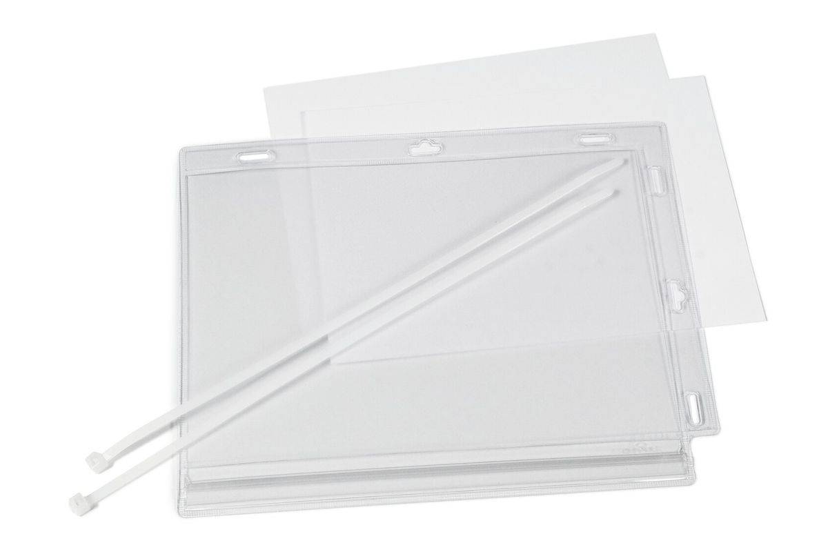Duurzame, waterdichte posterhouders A5 met kabelbinders (5 stuks)-0