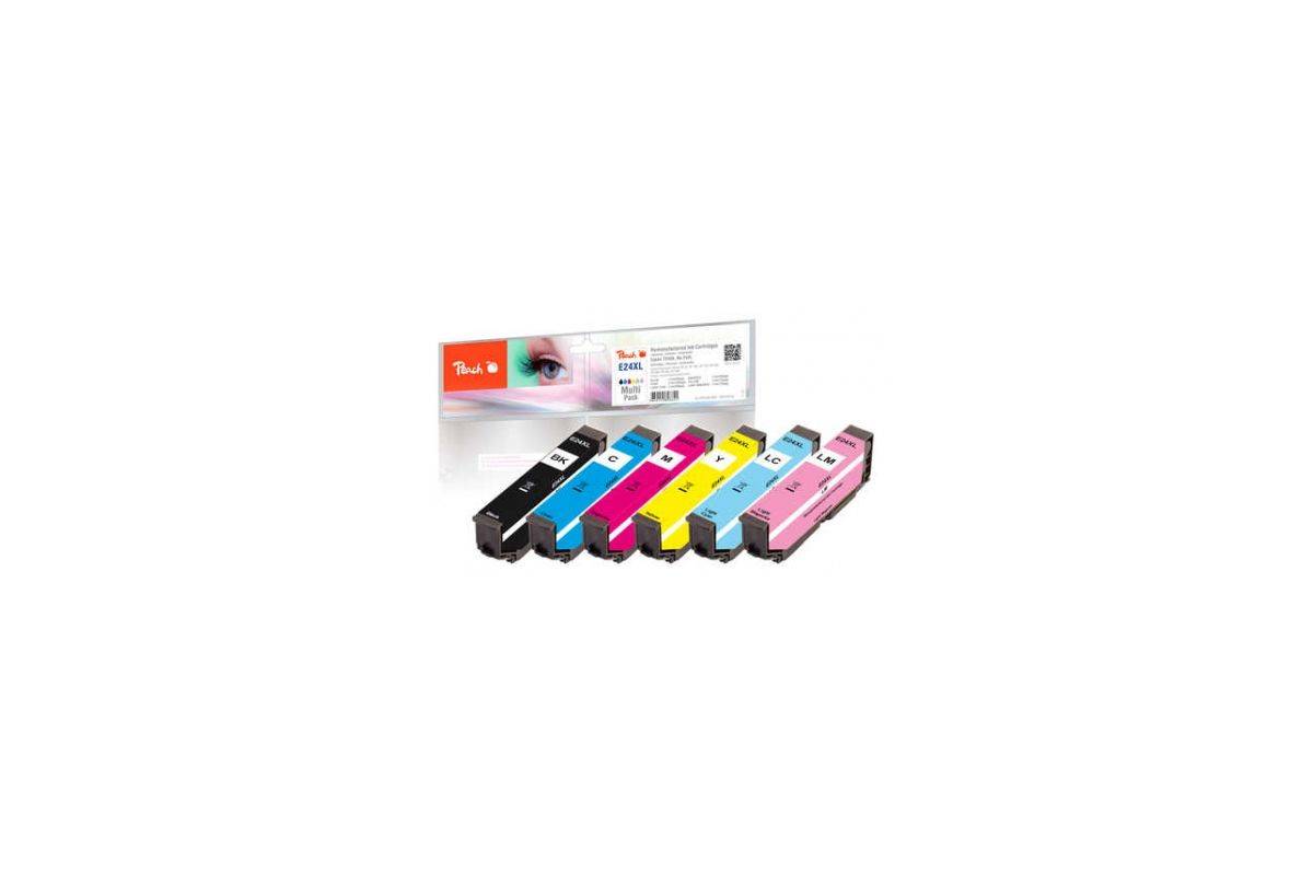 Peach PI200-293 inktcartridge 6 stuk(s) Compatibel met Zwart, Cyaan, Lichtyaan, Lichtmagenta, Magenta, Geel-0
