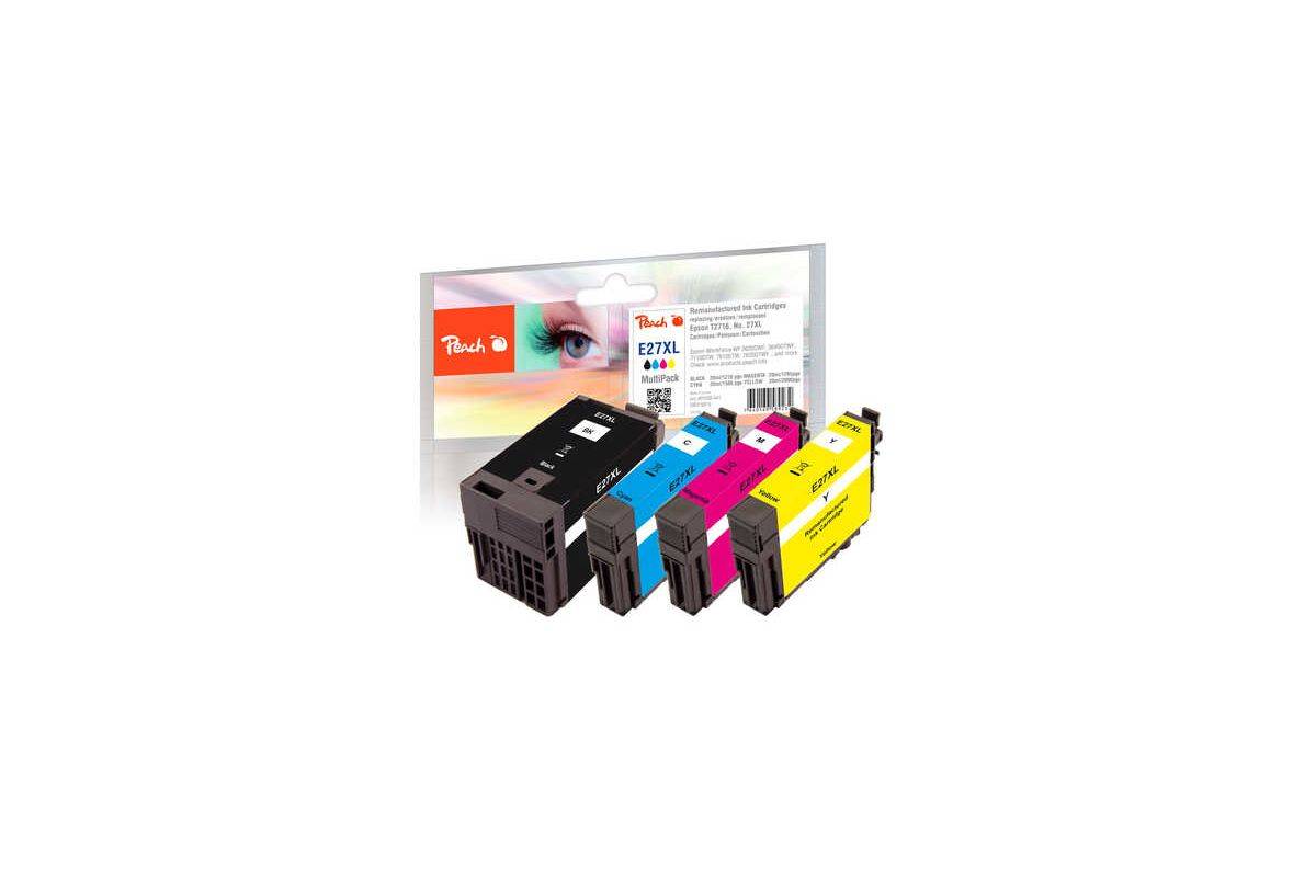 Perzikkleurige cartridge Epson nr. 27XL T2715 MultiPack zwart, c, m, y gereviseerd-0