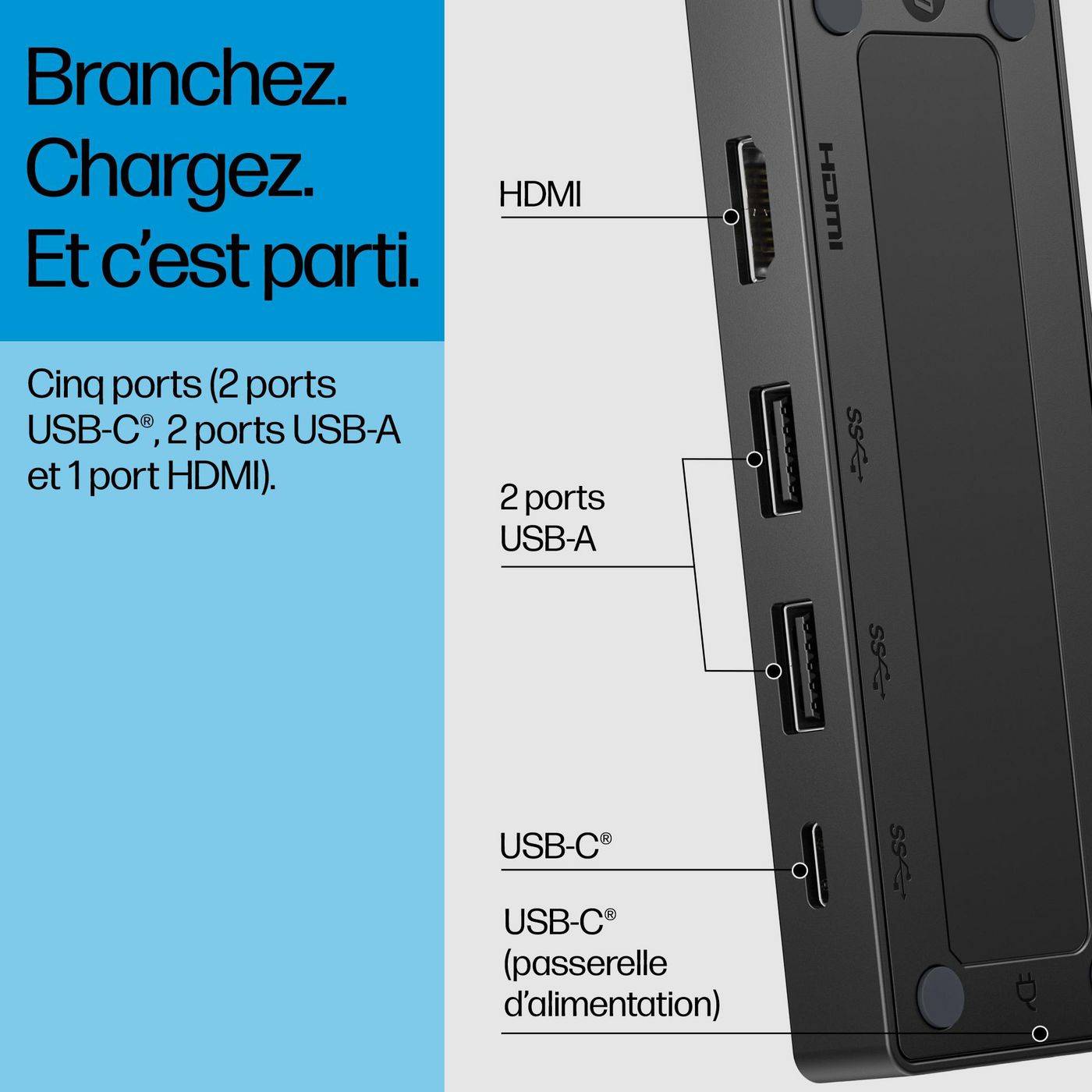 Symboolafbeelding voor HP USB-C reishub G3 - 86S97AA