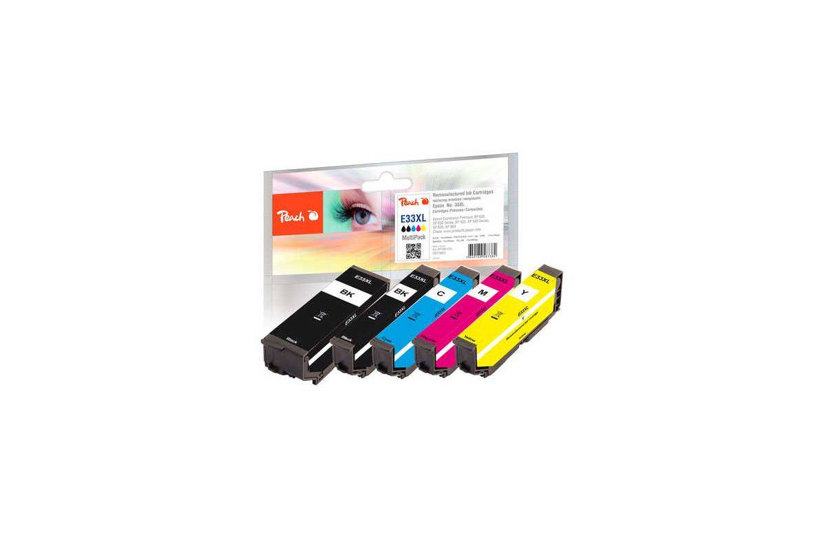Peach 319803 inktcartridge 5 stuk(s) Origineel Hoog (XL) rendement Zwart, Cyaan, Magenta, Geel-0