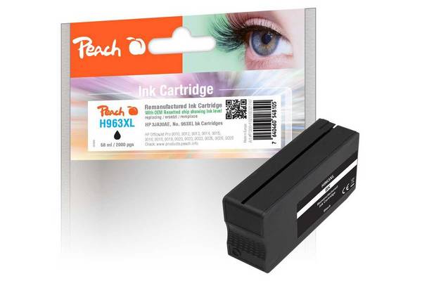 Peach PI300-1027 inktcartridge 1 stuk(s) Compatibel met Hoog (XL) rendement Zwart