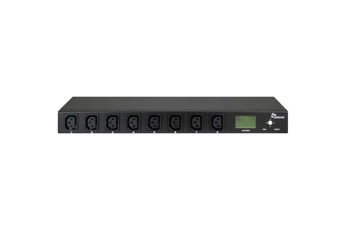 Inter-Tech PDU SA-0816 energieverdeler met 8 AC-uitgangen, zwart.-0
